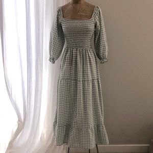 Green gingham dress